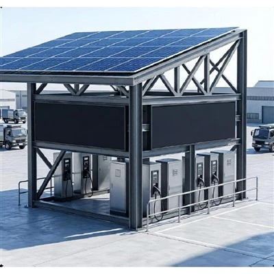 Solar{0}}Säilytys-Integroitu latausasema erikoisajoneuvoille